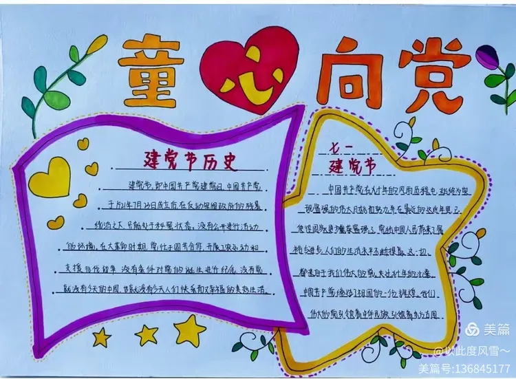 喜迎七一 ,奋斗有我 刘志丹红军小学雷锋中队举办手抄报展评活动